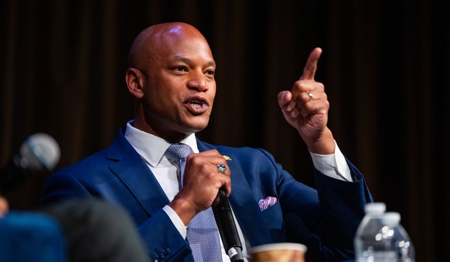 Wes Moore, Governor of Maryland, speaks during the National Action Network (NAN) Convention in New York, April 9, 2026. (AP Photo/Angelina Katsanis, File)