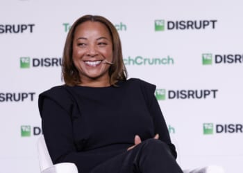 Tekedra Mawakana, Co-CEO of Waymo, seated
