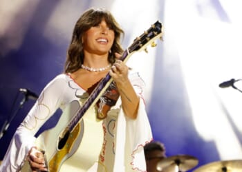 Country music star Ella Langley shines during an onstage performance at Nashville, Tennessee's Nissan Stadium in June.