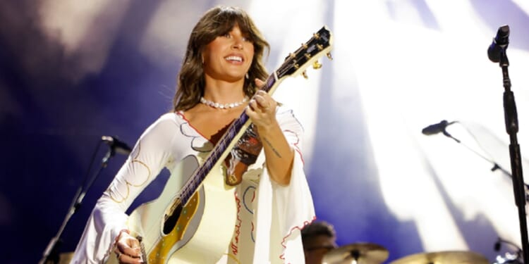 Country music star Ella Langley shines during an onstage performance at Nashville, Tennessee's Nissan Stadium in June.