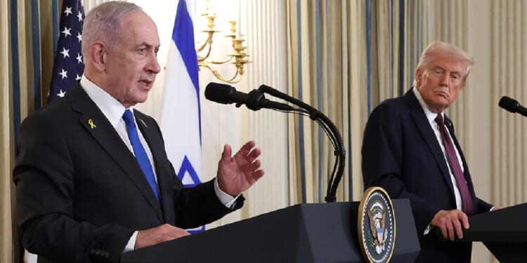Israeli Prime Minister Benjamin Netanyahu addresses the media during a White House meeting with President Donald Trump in September.