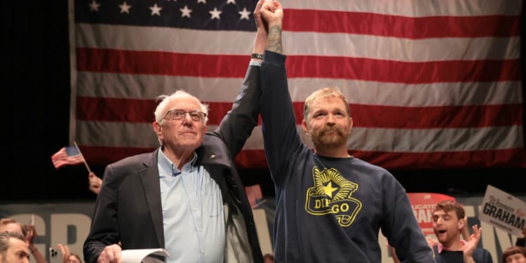 Socialist U.S. Sen. Bernie Sanders of Vermont, left, was one of many left-leaning politicians to jump on the endorsement bandwagon for U.S. Senate candidate Graham Platner, a Maine Democrat, before the most recent allegations of sexual assault aired this week.