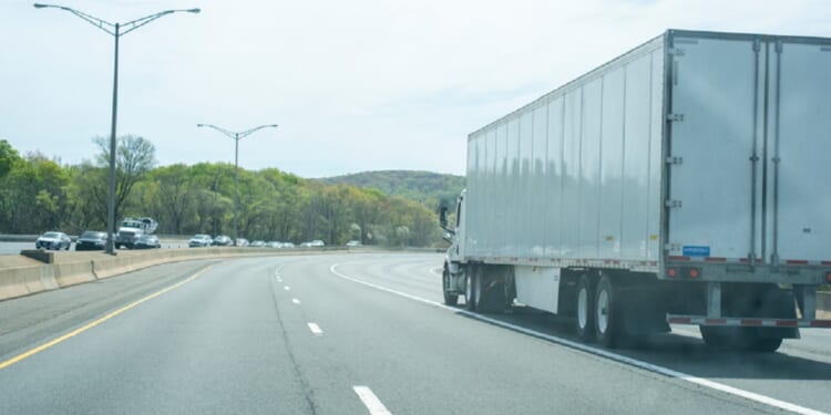 A stock photo of a tractor-trailer.