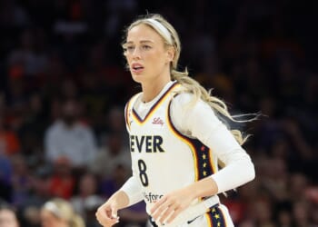 Sophie Cunningham of the Indiana Fever during the WNBA game at Mortgage Matchup Center on July 9, 2026, in Phoenix, Arizona.