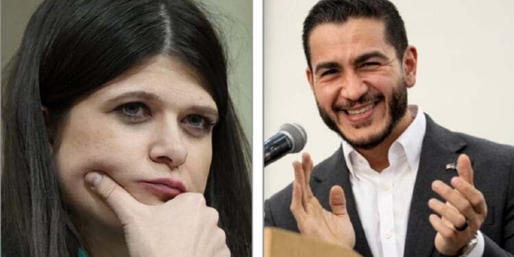 Democratic Rep. Haley Stevens of Michigan, left; Dr. Abdul El-Sayed, right.
