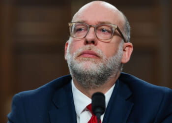 OMB Director Russell Vough listens during a hearing.
