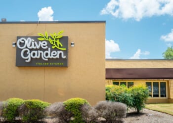 The exterior of an Olive Garden is seen on June 20, 2025, in Austin, Texas.