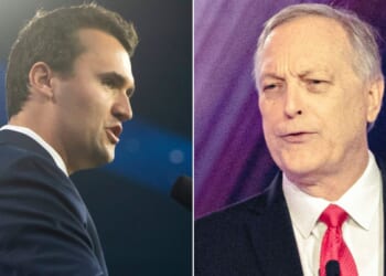 Shortly before his death, conservative Christian influencer Charlie Kirk, left, endorsed Andy Biggs, right, for Arizona governor.