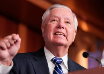 Sen. Lindsey Graham speaks during a press conference at the U.S. Capitol on April 27, 2026, in Washington, D.C.