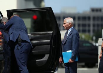 Former NIH Director Anthony Fauci leaves after testifying before the Senate Homeland Security and Governmental Affairs Committee hearing on July 29, 2026, in Washington, D.C.