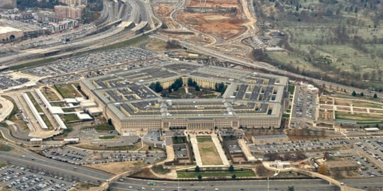 The Pentagon is pictured from an aerial view in Washington, D.C. on December 13, 2024.