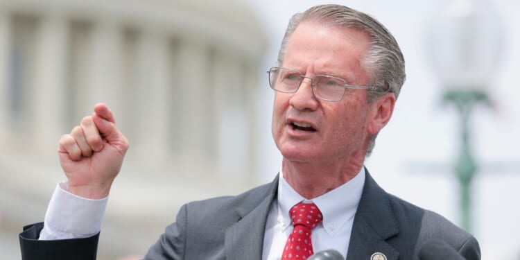 Rep. Tim Burchett speaks during a news conference on "Unidentified Anomalous Phenomena" outside of the U.S. Capitol Building on June 9, 2026, in Washington, D.C.