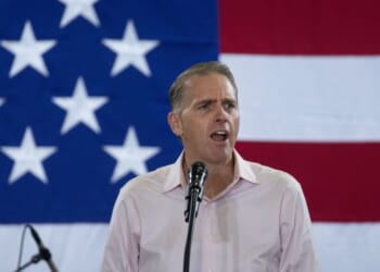 Conservative commentator Scott Jennings speaks at the Ashley's BBQ Bash fundraiser hosted by Rep. Ashley Hinson on Aug. 23, 2025, in Cedar Rapids, Iowa.