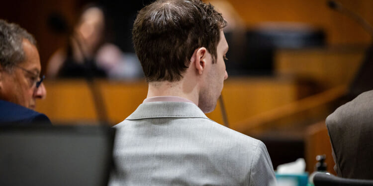 Tyler Robinson, accused in the fatal shooting of Charlie Kirk, listens during a preliminary hearing at the 4th District Court in Provo on Wednesday, July 8, 2026. (Trent Nelson/Pool/REUTERS)