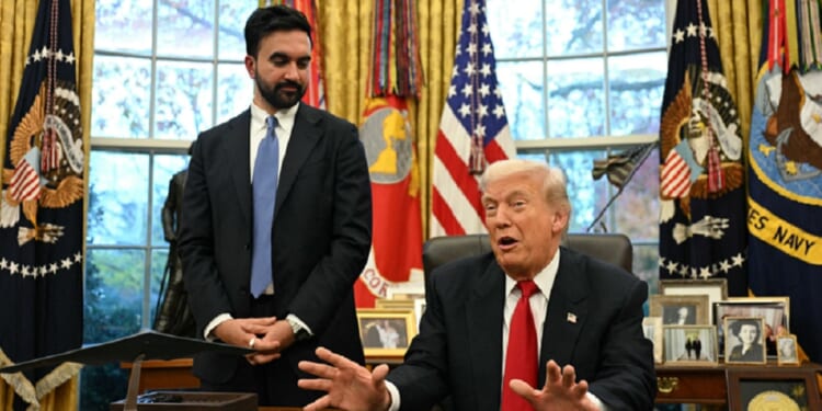 President Donald Trump and then-New York City Mayor-elect Zohran Mamdani are pictured in a file photo from a November 2025 meeting at the White House.