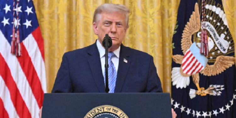 President Donald, pictured during his primetime address to the nation last week from the East Room of the White House.