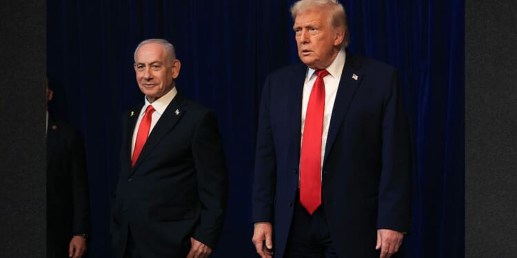 President Donald Trump holds a press conference with Israeli Prime Minister Benjamin Netanyahu at his Mar-a-Lago club in Palm Beach, Florida, in a file photo from Dec. 29.