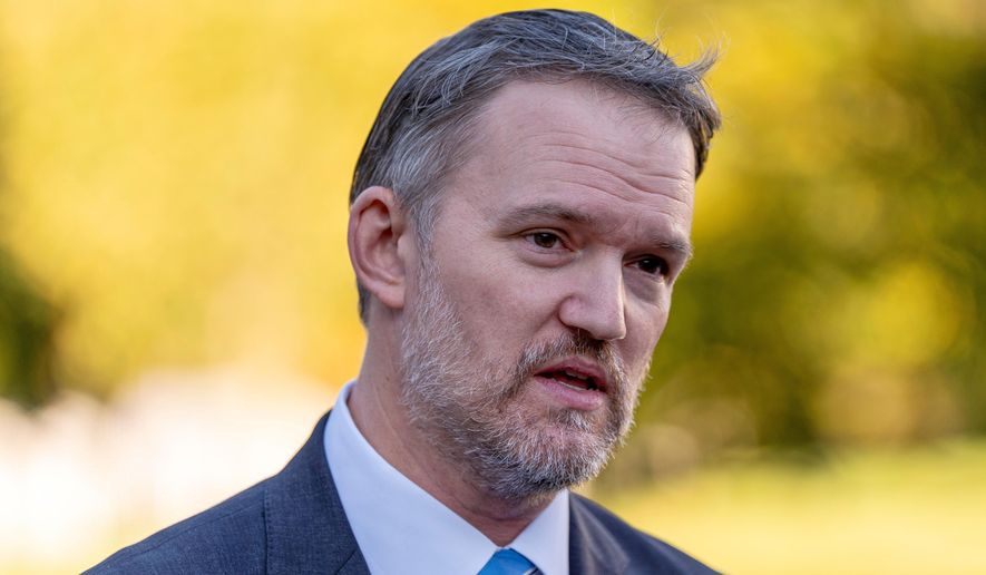U.S. Trade Representative Jamieson Greer speaks with reporters at the White House, Oct. 30, 2025, in Washington. (AP Photo/Alex Brandon, File)