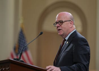 Rep. Jim McGovern speaks at a celebration of the life of the late Rep. Barney Frank in the Longworth House Office Building on Capitol Hill on June 25, 2026, in Washington, D.C.