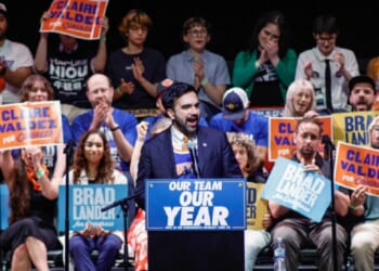 New York City Mayor Zohran Mamdani speaks at a June 18 rally before a New York primary that saw victory for Democratic Socialists of America candidates.