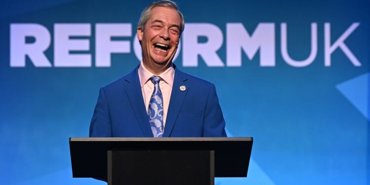 Nigel Farage laughing