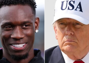 President Donald Trump reportedly went to bat for Folarin Balogun, left, of the United States Men's National soccer team.