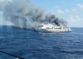 A blaze on an Indonesian passenger ferry leaves at least 5 dead and dozens missing
