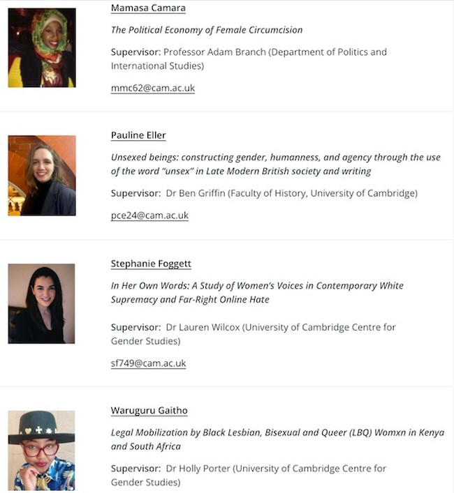 Cambridge Gender STudies Theses