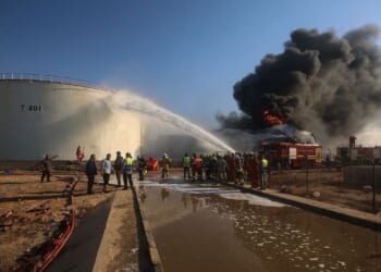 Drone strike in western Libya torches a power substation, triggering outages