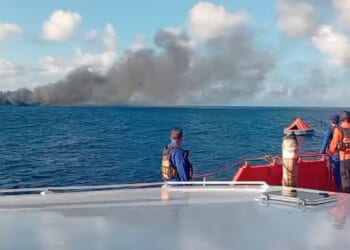 Rescuers evacuate more than 200 from a ferry fire that left at least 1 dead near Bali