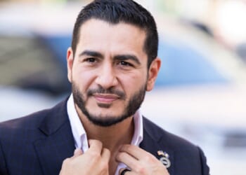 Michigan Democratic Senate nominee Abdul El-Sayed arrives to a news conference on Wednesday in Detroit.