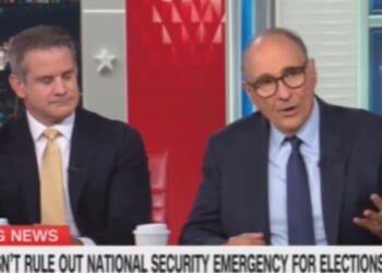 David Axelrod appears on a CNN segment, as shown in a video posted to X on Aug. 11, 2026.