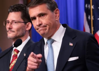 Acting U.S. Attorney General Todd Blanche speaks during a news conference at the Robert F. Kennedy Department of Justice building Wednesday in Washington.