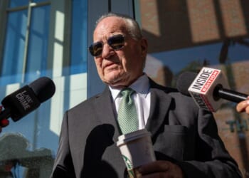 Defense attorney Kevin Reddington, who represents Lindsay Clancy, answers questions from the media Wednesday in Plymouth, Massachusetts.