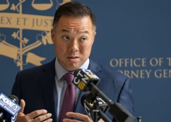 Connecticut State Attorney General William Tong speaks to the press on June 27, 2025.