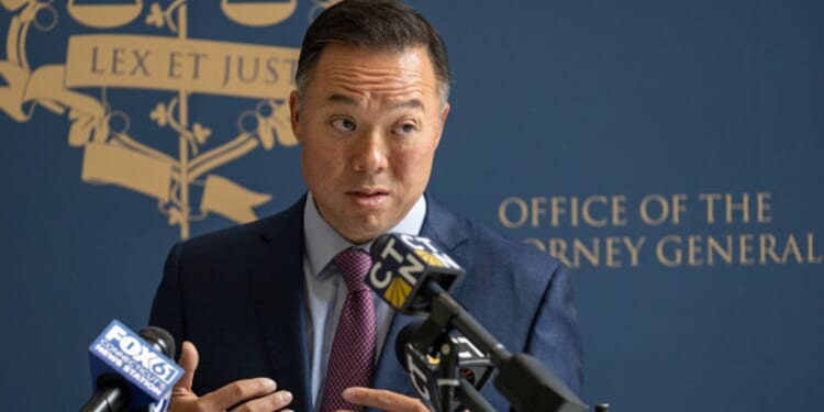 Connecticut State Attorney General William Tong speaks to the press on June 27, 2025.