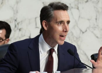 Missouri Republican Senator Josh Hawley speaks at a committee hearing on July 15, 2026 in Washington, D.C.