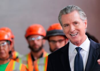 California Gov. Gavin Newsom speaks at a press conference and bill signing on July 13, 2026, in Oakland, California.