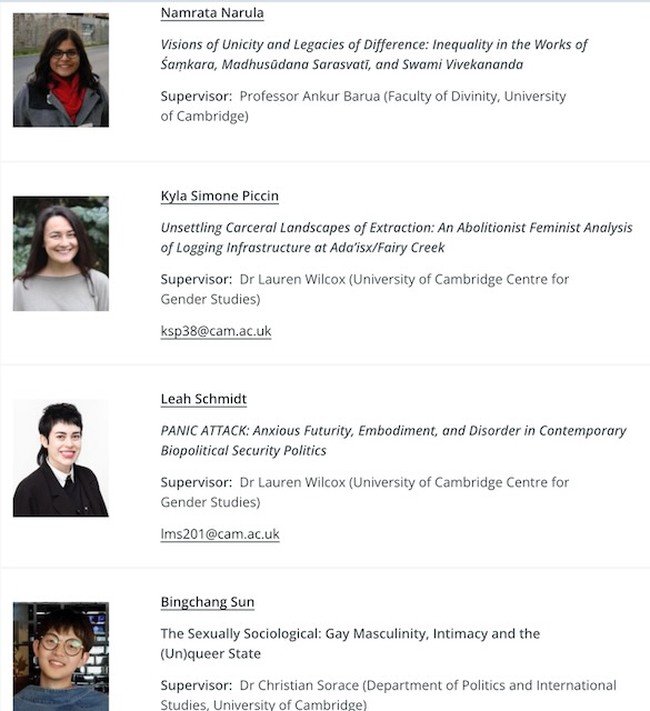 Cambridge Gender Studies theses