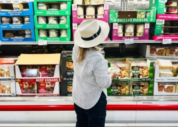 A woman shops for food items from a wholesale retailer in Alhambra, California, on Aug. 11, 2026.