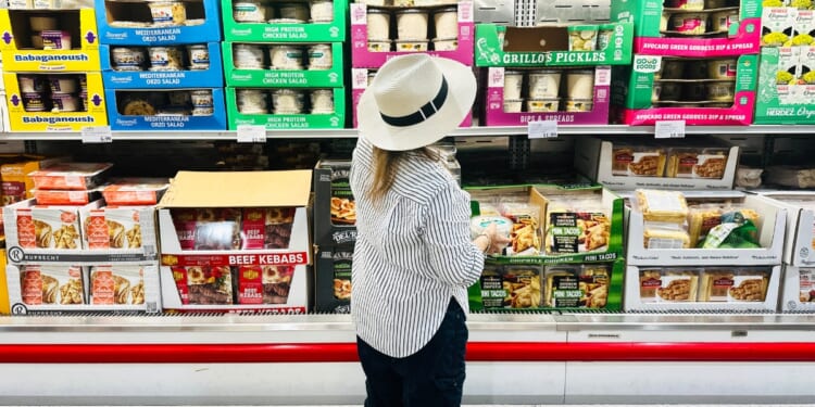 A woman shops for food items from a wholesale retailer in Alhambra, California, on Aug. 11, 2026.