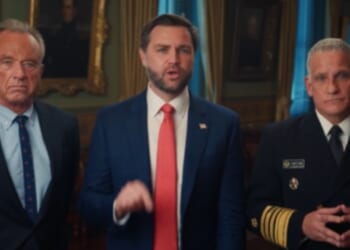 Vice President J.D. Vance unveiled a report about so-called transgender procedures at U.S. hospitals on Aug. 13, 2026.