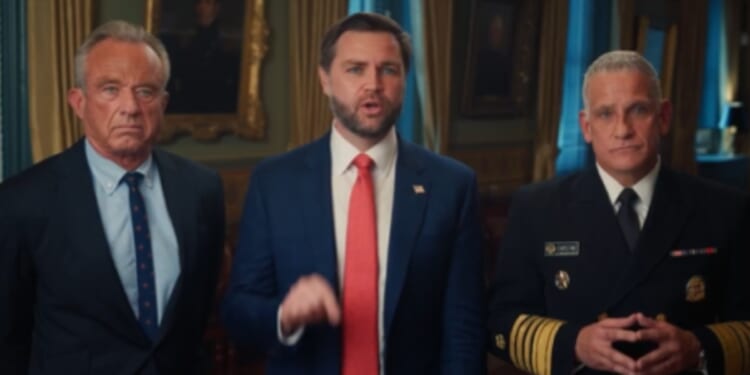 Vice President J.D. Vance unveiled a report about so-called transgender procedures at U.S. hospitals on Aug. 13, 2026.