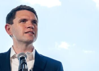 U.S. Senate candidate James Talarico speaks during a July 22 news conference in Austin, Texas.