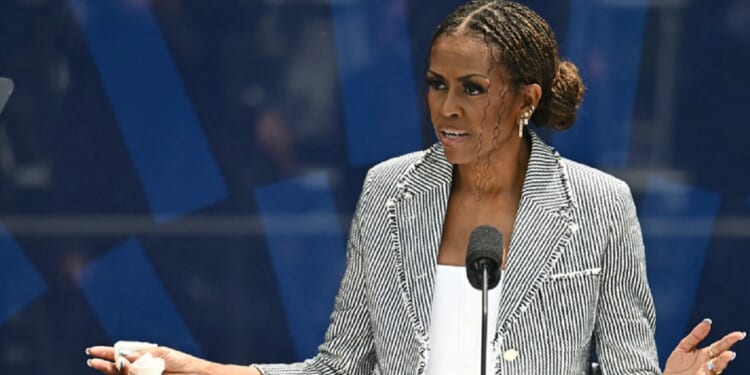 Former first lady Michelle Obama, speaking at the June opening of the Barack Obama Presidential Center in Chicago.