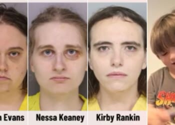 The three suspects included the boy's mother, Kaitlin Evans, left, and two others described in some reports as transgender individuals.