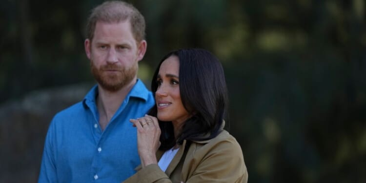 Prince Harry, Duke of Sussex, and Meghan, Duchess of Sussex during a Scar Tree Walk on April 16, 2026, in Melbourne, Australia.