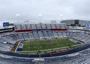 A view of the atmosphere before the game between the New York Jets and Buffalo Bills at Highmark Stadium on Jan. 4, 2026, in Orchard Park, New York.