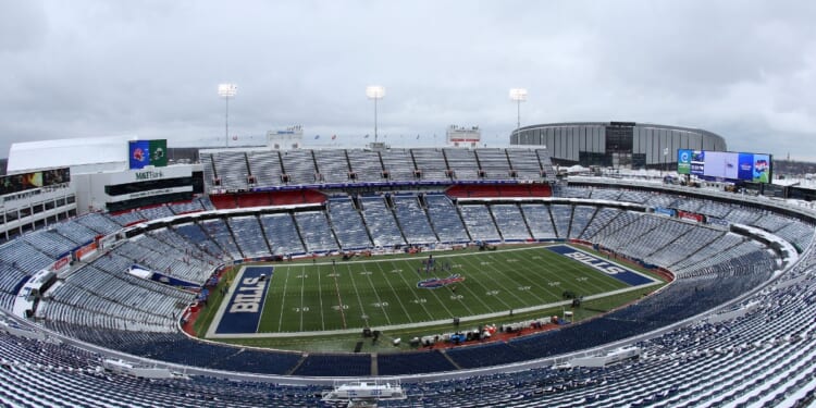 A view of the atmosphere before the game between the New York Jets and Buffalo Bills at Highmark Stadium on Jan. 4, 2026, in Orchard Park, New York.