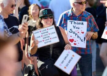 Sophie Cunningham backers, trans-rights activists clash again outside WNBA game